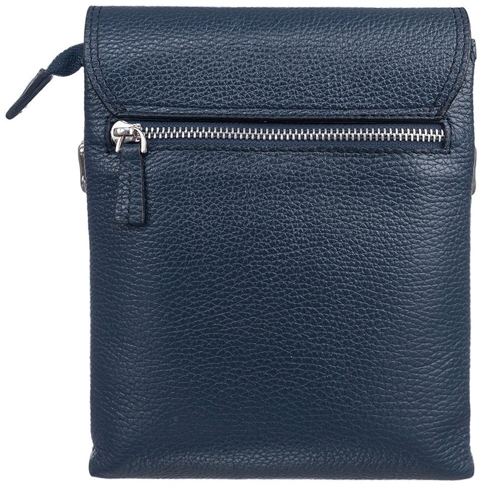 Кожаная мужская сумка через плечо DESISAN 81102 синего цвета modnotak фото №2