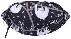 Бананка из Оксфордского текстиля с принтом ленивцев (поясная сумка) Bagland 111402