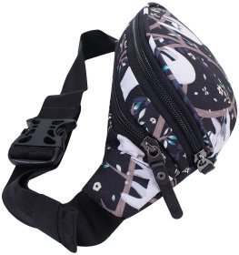 Бананка из Оксфордского текстиля с принтом ленивцев (поясная сумка) Bagland 111402