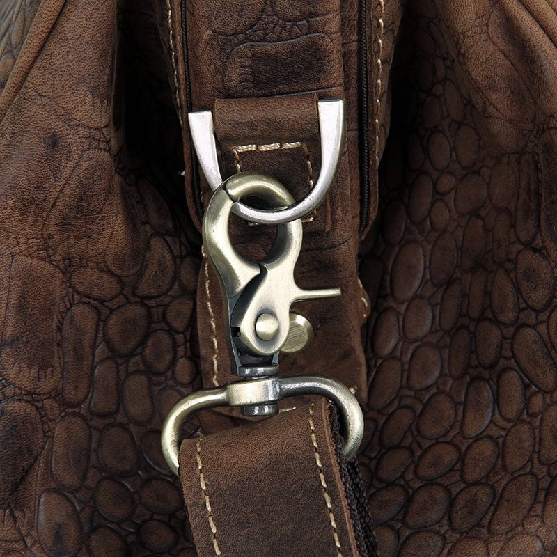 Саквояж из натуральной кожи с тиснением под крокодила VINTAGE STYLE (14410) фото №8 Саквояж из натуральной кожи с тиснением под крокодила VINTAGE STYLE (14410) modnotak фото №8