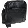 Недорога чоловіча сумка з натуральної шкіри компактного розміру через плече Borsa Leather (15662) - 1