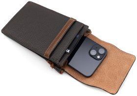 Сумочка кросс-боди для телефона из натуральной итальянской кожи Grande Pelle 102302