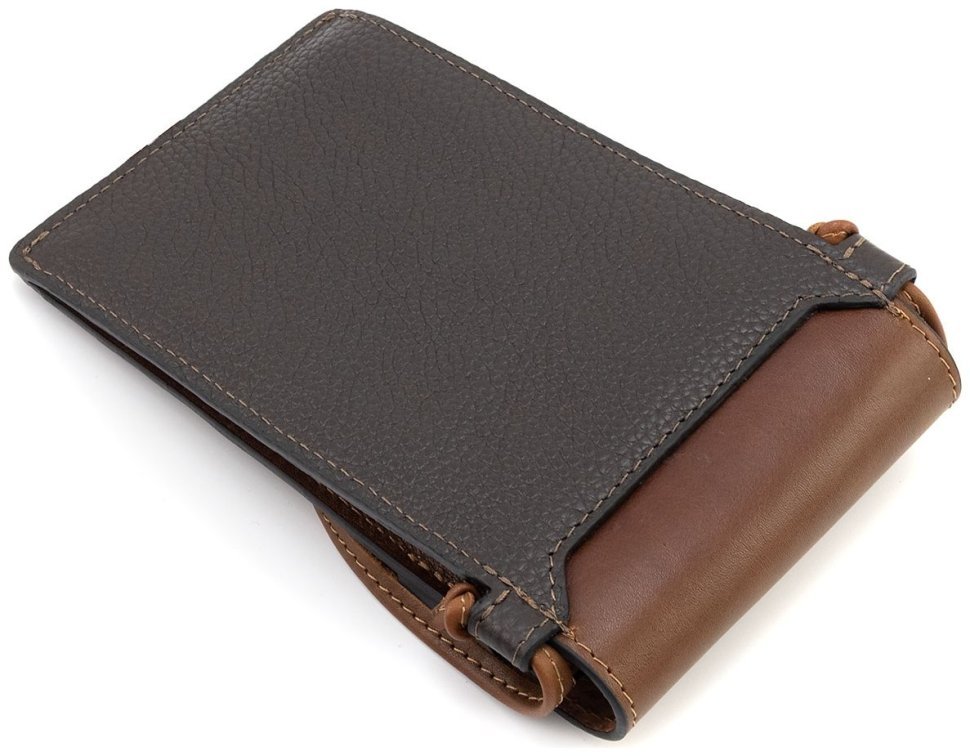 Сумочка кросс-боди для телефона из натуральной итальянской кожи Grande Pelle 102302 modnotak фото №5