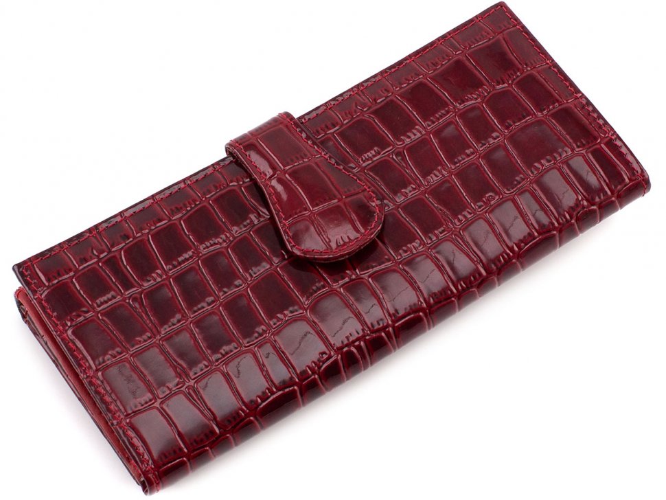 Класичний шкіряний гаманець марсалового кольору KARYA (1133-08)