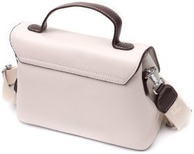 Кожаная женская сумка-сэтчел Vintage 22290 Белая