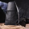 Мужская сумка-слинг среднего размера из натуральной кожи с тиснением Vintage (2421400) - 8