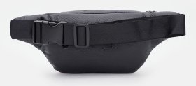 Чоловіча шкіряна сумка на пояс чорного кольору Keizer (21922)