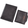 Черное портмоне из фактурной кожи с картхолдером Tony Bellucci (10686) - 3