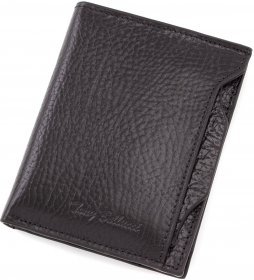Чорне портмоне з фактурної шкіри з Картхолдер Tony Bellucci (10686)