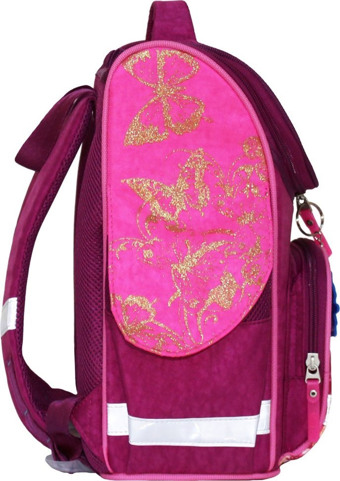 Яркий каркасный девчачий рюкзак для школы из текстиля Bagland 53302