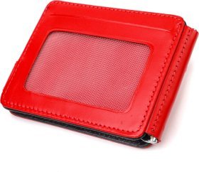 Женский кожаный зажим для денег красного цвета CANPELLINI (2421938)