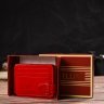 Женский кожаный зажим для денег красного цвета CANPELLINI (2421938) - 9