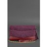Бордовая сумка из натуральной кожи с велюровым клапаном BlankNote Элис (12740) - 4