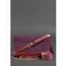 Бордовая сумка из натуральной кожи с велюровым клапаном BlankNote Элис (12740) - 6