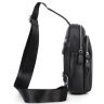 Небольшая мужская кожаная сумка-слинг на плечо в черном цвете Tiding Bag (15885) фото №4 Небольшая мужская кожаная сумка-слинг на плечо в черном цвете Tiding Bag (15885) modnotak фото - 4