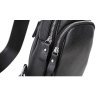 Небольшая мужская кожаная сумка-слинг на плечо в черном цвете Tiding Bag (15885) фото №5 Небольшая мужская кожаная сумка-слинг на плечо в черном цвете Tiding Bag (15885) modnotak фото - 5