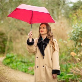 Женский зонт Fulton Aerolite-1 UV L891 Red (механика, складной, красный, UPF 50+) 93902