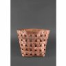 Светло-коричневая плетеная сумка из кожи высокого качества BlankNote Пазл L (12774)  - 4