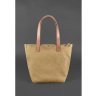 Светло-коричневая плетеная сумка из кожи высокого качества BlankNote Пазл L (12774)  - 5