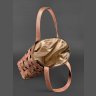 Светло-коричневая плетеная сумка из кожи высокого качества BlankNote Пазл L (12774)  - 6