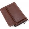 Чоловічий коричневий гаманець з натуральної шкіри з великою фактурою KARYA (19969) - 5