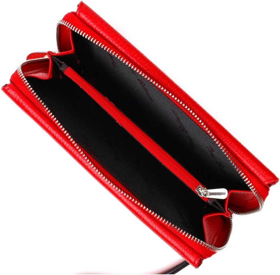 Яскравий жіночий гаманець-клатч великого розміру з фактурної шкіри Tony Bellucci (2421985)