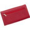 Великий жіночий гаманець червоного кольору з фактурної шкіри на кнопці Tony Bellucci (10730) - 3
