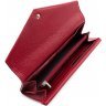 Великий жіночий гаманець червоного кольору з фактурної шкіри на кнопці Tony Bellucci (10730) - 6