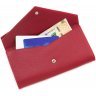 Великий жіночий гаманець червоного кольору з фактурної шкіри на кнопці Tony Bellucci (10730) - 7