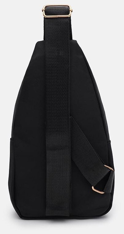 Женская сумка слинг из качественного текстиля с цветочным декором Monsen 104502 черного цвета modnotak фото №3