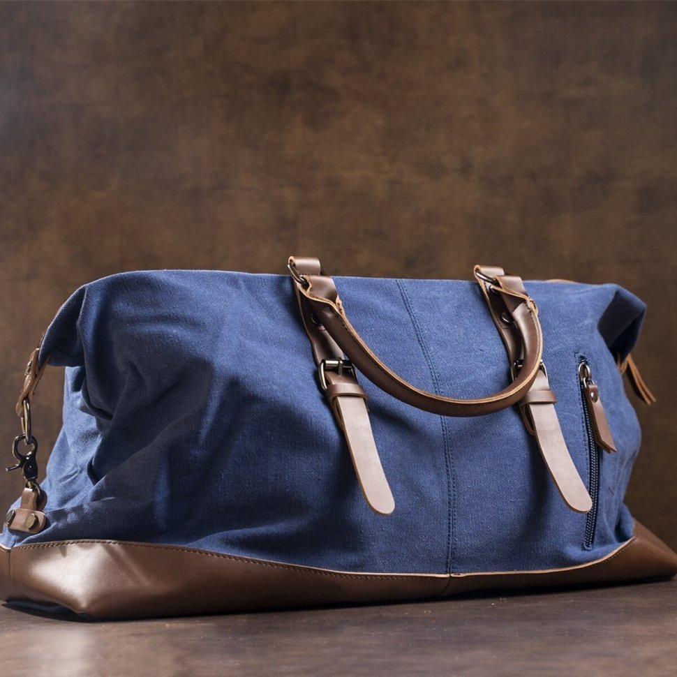 Добротна дорожня сумка великого розміру з текстилю Vintage (20083)