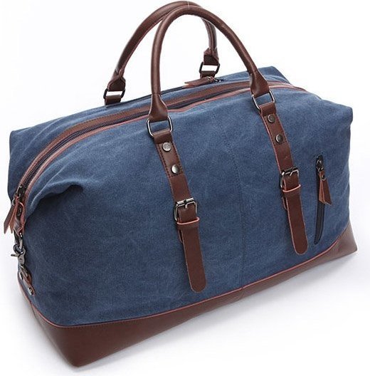 Добротная дорожная сумка большого размера из текстиля Vintage (20083)