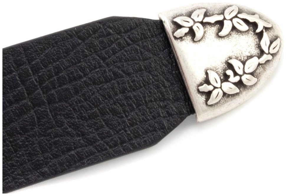 Женский кожаный ремень Gherardini 40822 с винтажной пряжкой и металлическим наконечником, черный фото №4 Женский кожаный ремень Gherardini 40822 с винтажной пряжкой и металлическим наконечником, черный modnotak фото №4