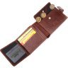 Светло-коричневый мужской кошелек из натуральной кожи с фиксацией на кнопку KARYA (2421088) - 5
