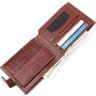 Світло-коричневий чоловічий гаманець із натуральної шкіри з фіксацією на кнопку KARYA (2421088) - 6
