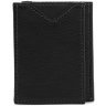 Маленький шкіряний гаманець потрійного додавання в чорному кольорі Ricco Grande 65002 - 1