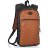 Чорно-коричневий рюкзак з натуральної шкіри з блискавковою застібкою Tiding Bag (21213) - 1