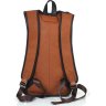 Чорно-коричневий рюкзак з натуральної шкіри з блискавковою застібкою Tiding Bag (21213) - 3