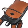 Черно-коричневый рюкзак из натуральной кожи с молниевой застежкой Tiding Bag (21213) - 6