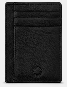 Кардхолдер из натуральной кожи с окошком для ID-документа Yoshi Y1212 черного цвета 95502