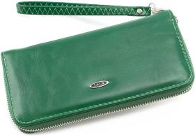 Зелений гаманець на блискавки зі штучної шкіри Kivi (17956)