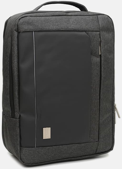Серый мужской рюкзак из текстиля на две молнии Monsen (19300)