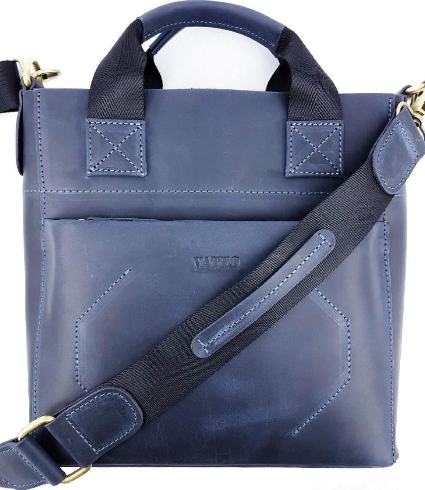 Наплечная мужская сумка планшет из матовой кожи Крейзи с ручками VATTO (11744)
