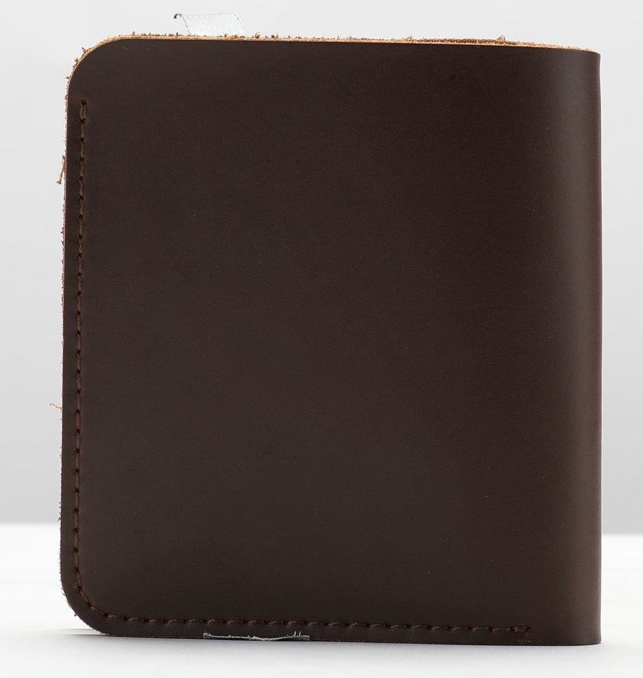 Мініатюрне чоловіче портмоне з натуральної шкіри коричневого забарвлення Vintage (2414928)