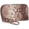 Женская косметичка из натуральной кожи под рептилию Desisan 106802 коричневого цвета modnotak фото - 4