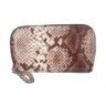 Женская косметичка из натуральной кожи под рептилию Desisan 106802 коричневого цвета modnotak фото - 5