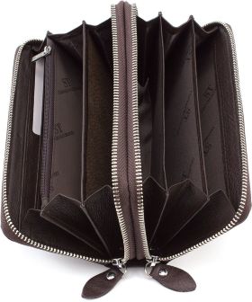 Шкіряний місткий гаманець на дві блискавки ST Leather (16202) - 2