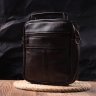 Практичная мужская сумка-барсетка из натуральной кожи коричневого цвета Vintage (2421272) - 9