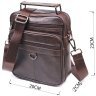 Практична чоловіча сумка-барсетка з натуральної шкіри коричневого кольору Vintage (2421272) - 11