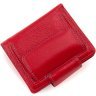Женский кожаный кошелек красного цвета с монетницей на кнопке ST Leather 1767302 - 3